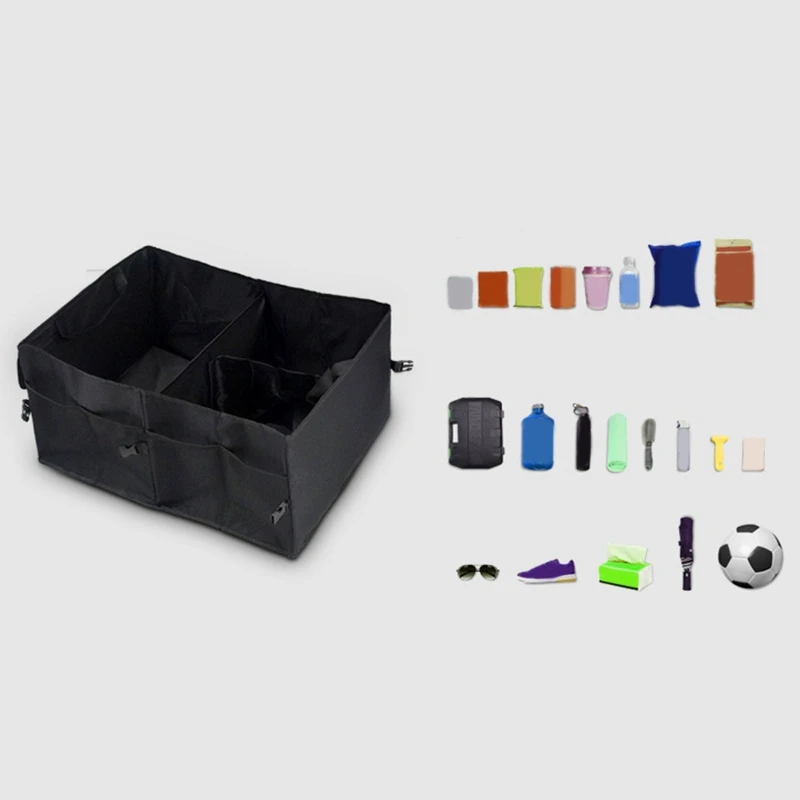 

Truck Trunk Organizer Storage with Leakproof Cooler Bag Large Capacity Heavy Duty Collapsible Adjustable Straps Foldable