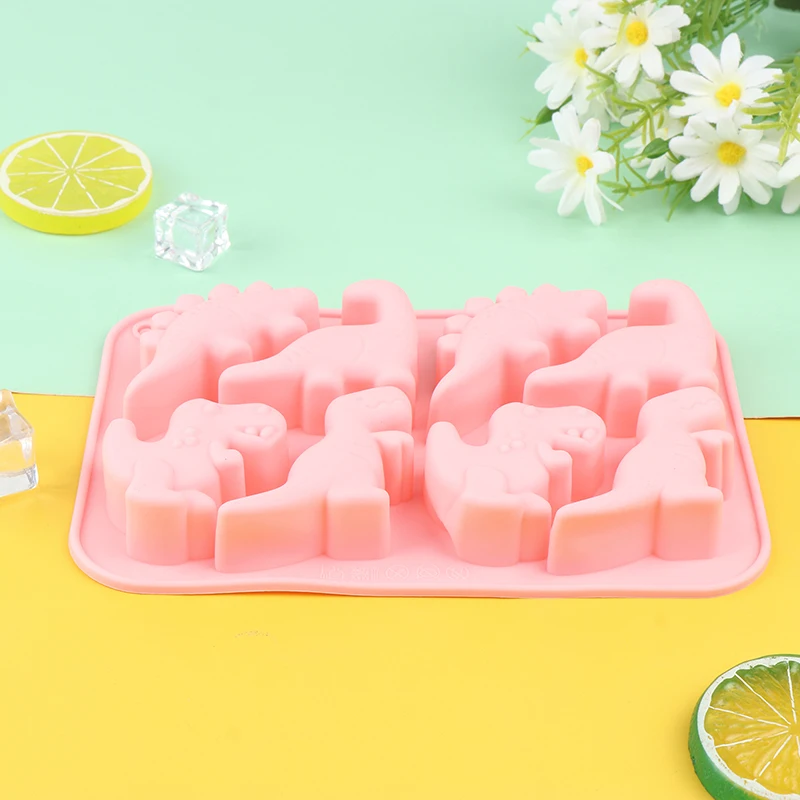 1 шт. силиконовая форма в виде динозавра 8 полостей