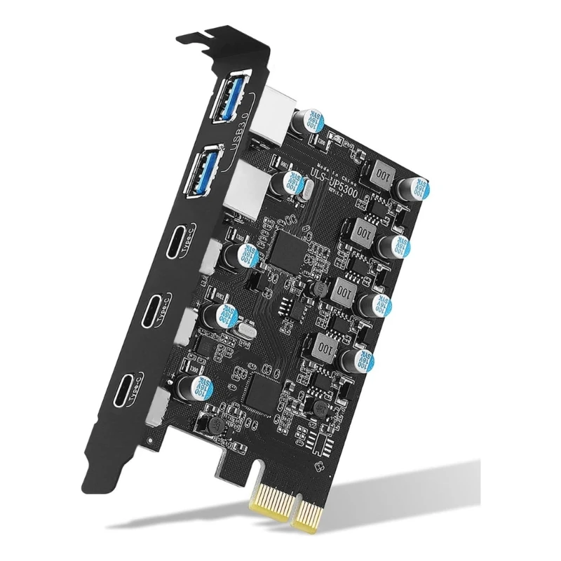 

5-портовая компьютерная плата расширения PCI-E к Usb 3,0 Type-A Type C, Pcie Usb адаптер 40JB