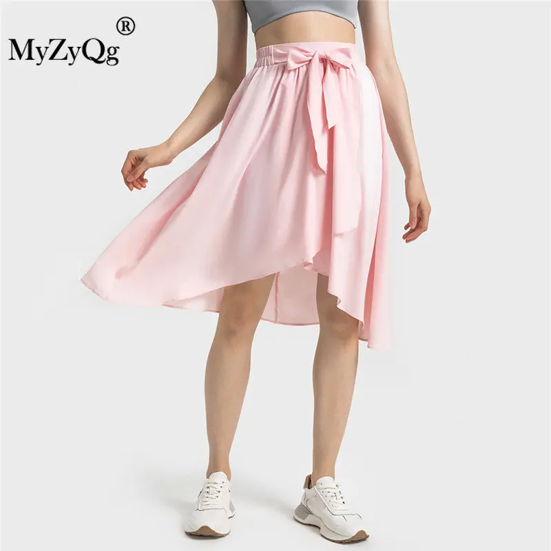 

MyZyQg Women Summer Pleated Skirt Fashion Wear A Skinproof Water-cooled Sports Do Exercises Yoga Pilate Dress