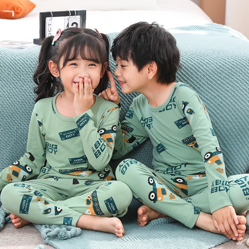 

100% Cotton Teens Boys Sleepwear Full Sleeve Kids Animal Pyjamas Children Baby Girls Pajamas Pijama Unicornio Infantil Pijamas