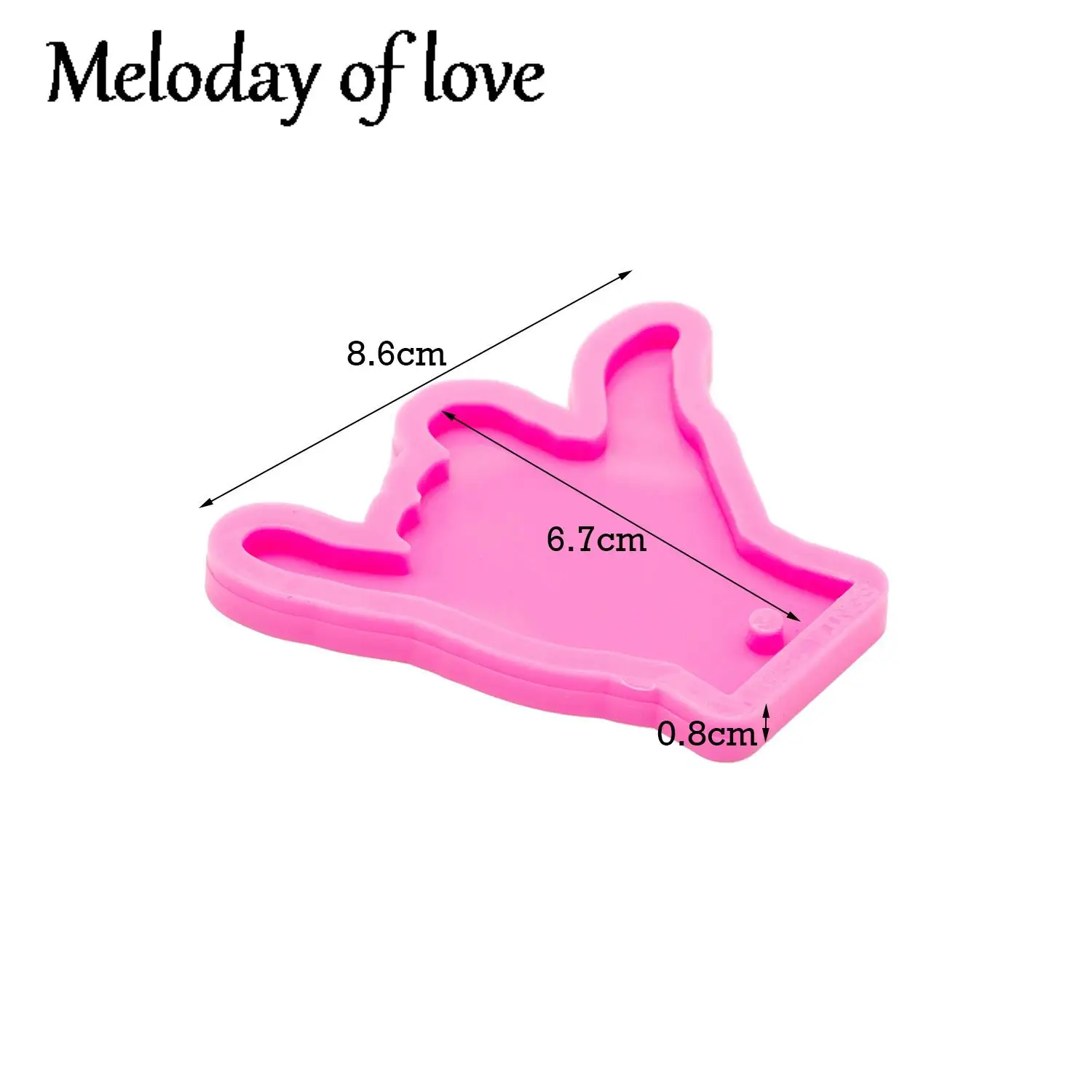 Сияющая ручная молдовская форма для подвесок с языком жестов "Я тебя люблю" и "ОК" DY0118.