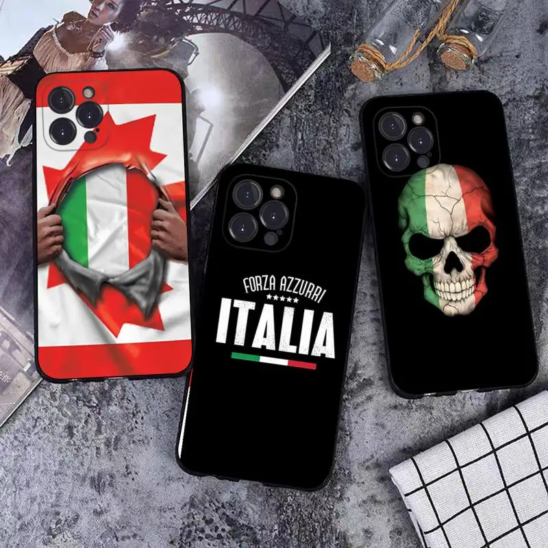 

Italy Flag Phone Case For iPhone 8 7 6 6S Plus X SE 2020 XR XS 14 11 12 13 Mini Pro Max Mobile Case