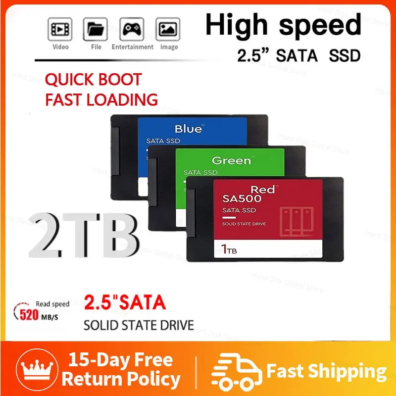 

2.5Inch 1TB SSD Hot Portable Sata III 2TB SSD Drive Hard Disk For Laptop Desktop Internal Solid State Drive 4TB Hard Disk