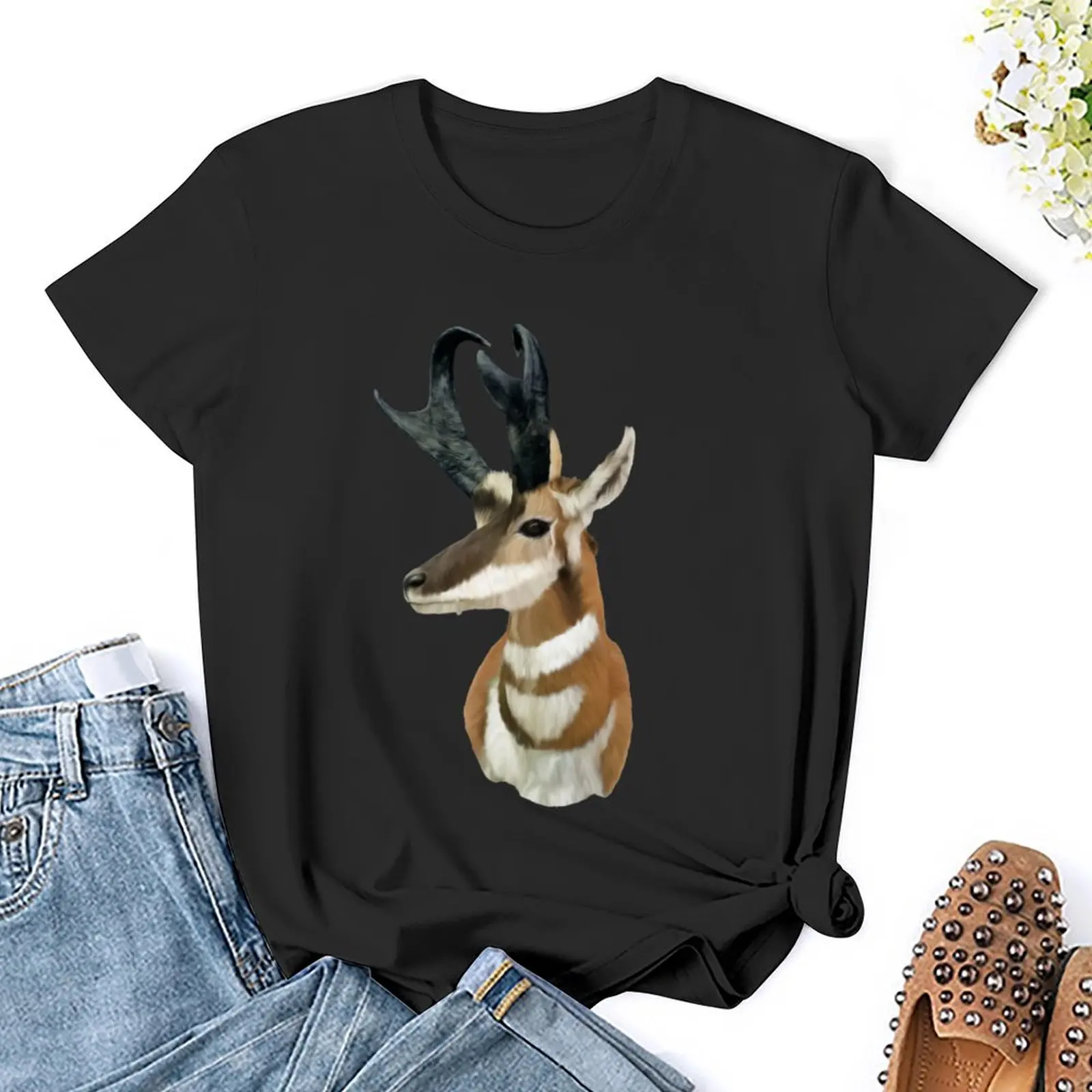 Женская летняя блузка с антилопом корейский стиль