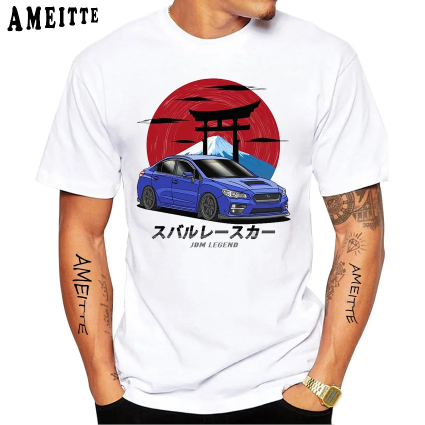 Новинка Мужская футболка с коротким рукавом в японском стиле Классическая JDM