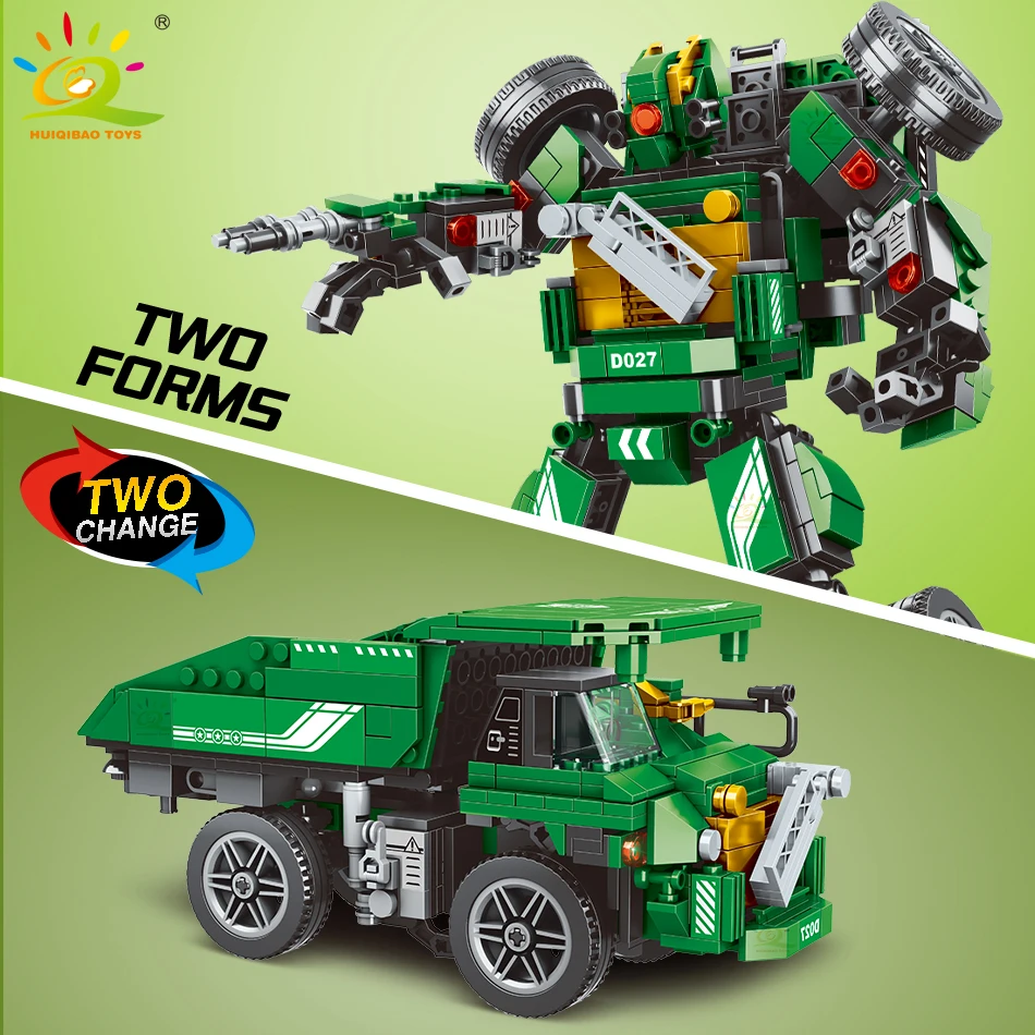 Модель инженерного грузовика HUIQIBAO строительные блоки автомобиль кран бульдозер