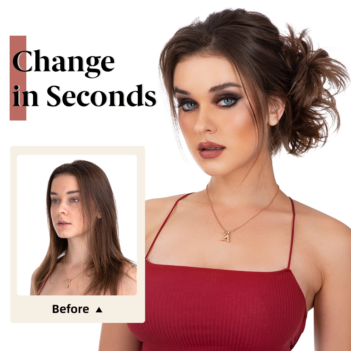 Синтетические волосы SARLA шиньон для женщин вьющиеся на клипсе