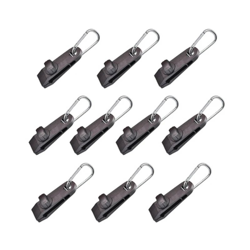 

10 Pcs Tarp Clips with Carabiners Heavy Duty Lock Grip Thumb Screw Camp Tent Clamps for Outdoor Camping Caravan Canopies Awnings