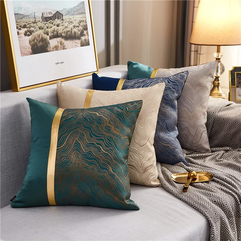 

Room Living Home Decorative 45*45cm Pillowcover Bronzing Sofa Decorative Geometric Office Throw Pillowcase Cushion Cover