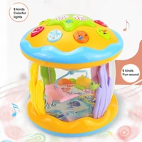useful electronic musical toy projectable rotate toddler colorful rolling drum musical instrument toy baby toy musical toy