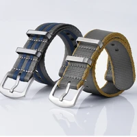 watch strap accessories for rolex omega seiko no 5 blackwater srpd79k1 77k1 woven nylon strap mens canvas strap 22mm