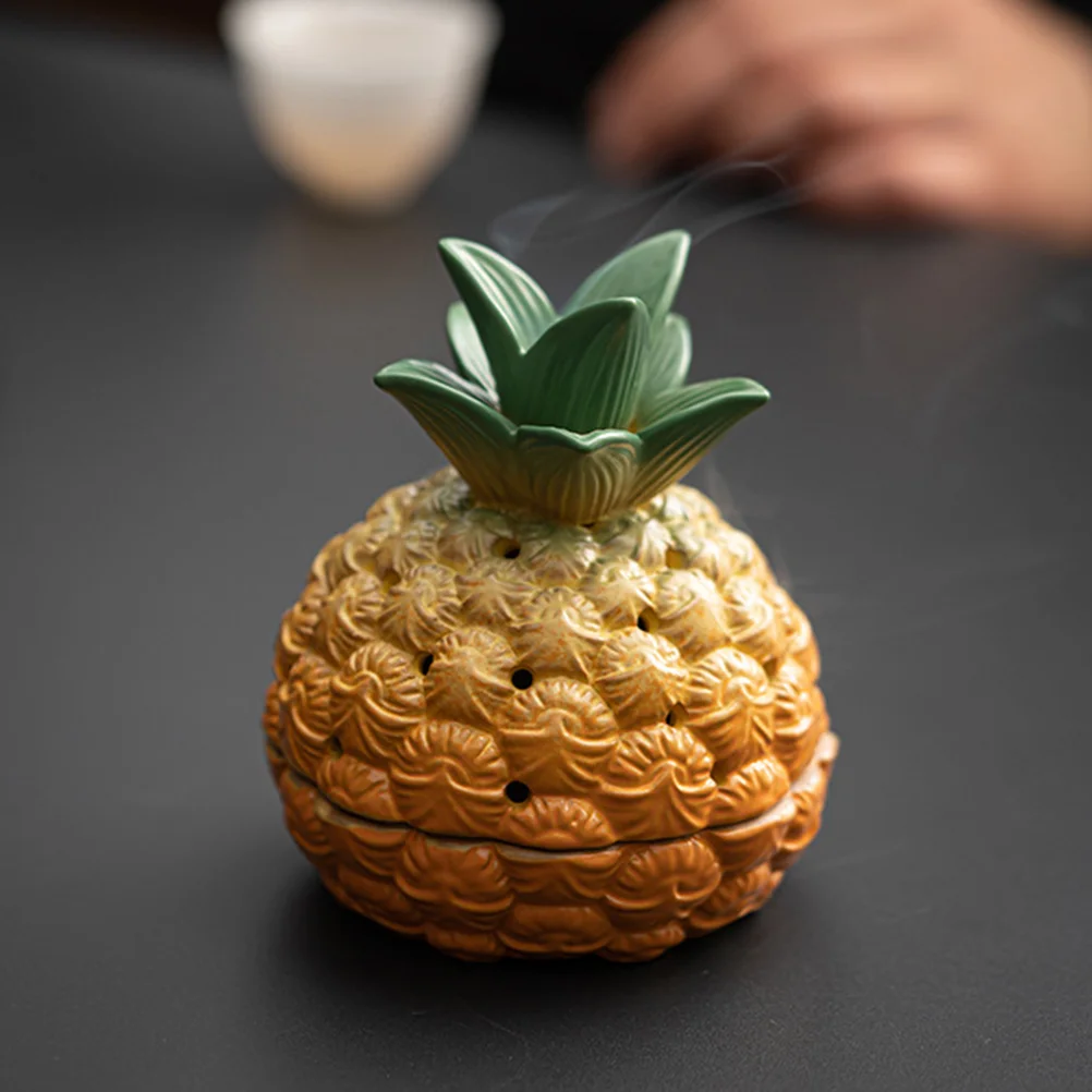 

Dining Table Cone Holder Desktop Pineapple Decor Tray Household Aroma Stove
