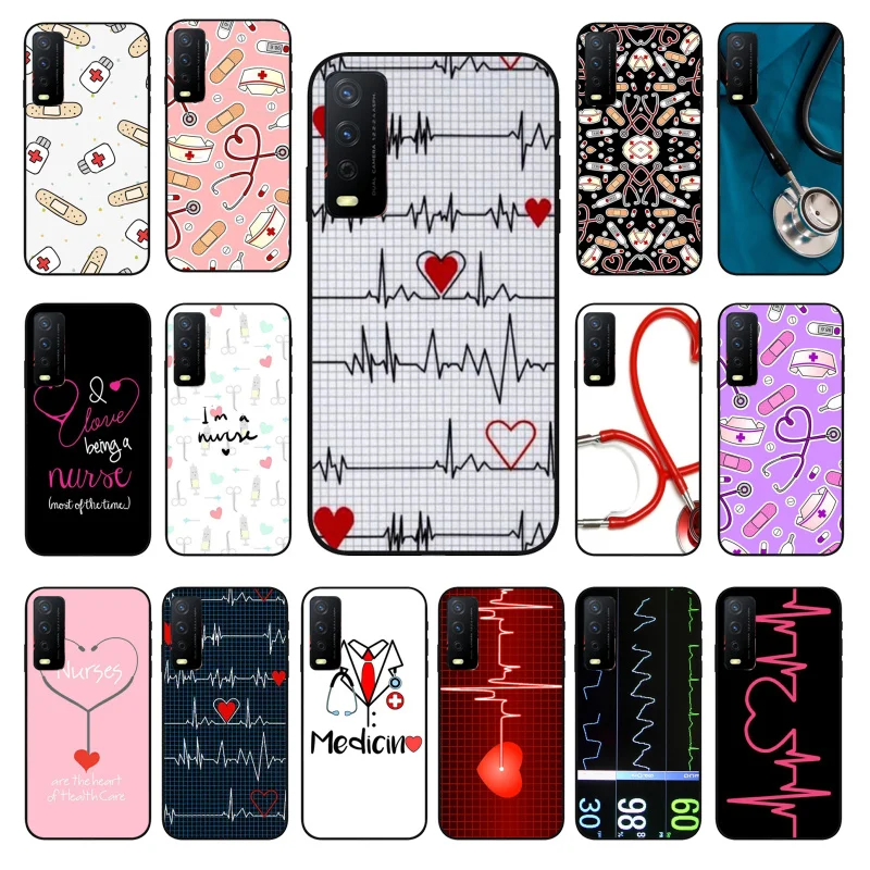 

Nurse Medical Medicine stethoscope Phone Case for VIVO Y15s Y20 Y11 Y12 Y17 Y19 Y20S Y31 Y9s Y91 Y21 Y51 Y20i Y93 Y12S Y70