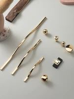zinc alloy bright gold cabinet pulls light luxury stylish kitchen handles for furniture dresser drawer knobs cabinet hardware