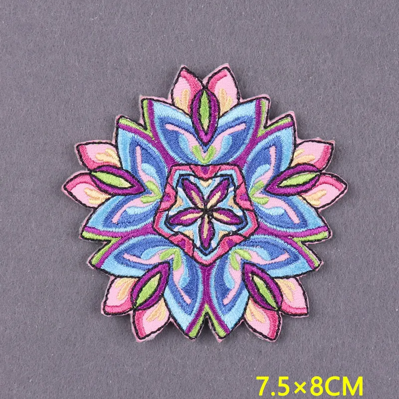 Патчи с вышивкой цветочные нашивки для одежды прозрачные полосы термоклейкие на