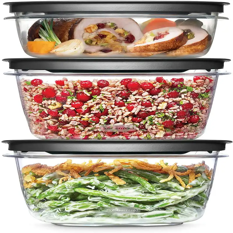 

Tritan Variety Set of 3 Meal Prep Containers, Clear