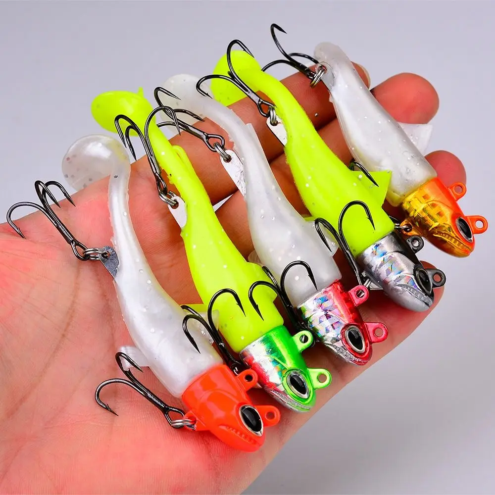 Купи 40g 11cm Jigging Soft Bait Fishing Minnow Lures DIY Lead Head Jig Fishing T Tail Bait Hook Sea Bass Lure Outdoor Fishing Tackle за 175 рублей в магазине AliExpress