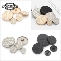 10pcs simple and fashion clothing decorative buttons golden black round metal buttons embellishments for clothing shirt buttons
