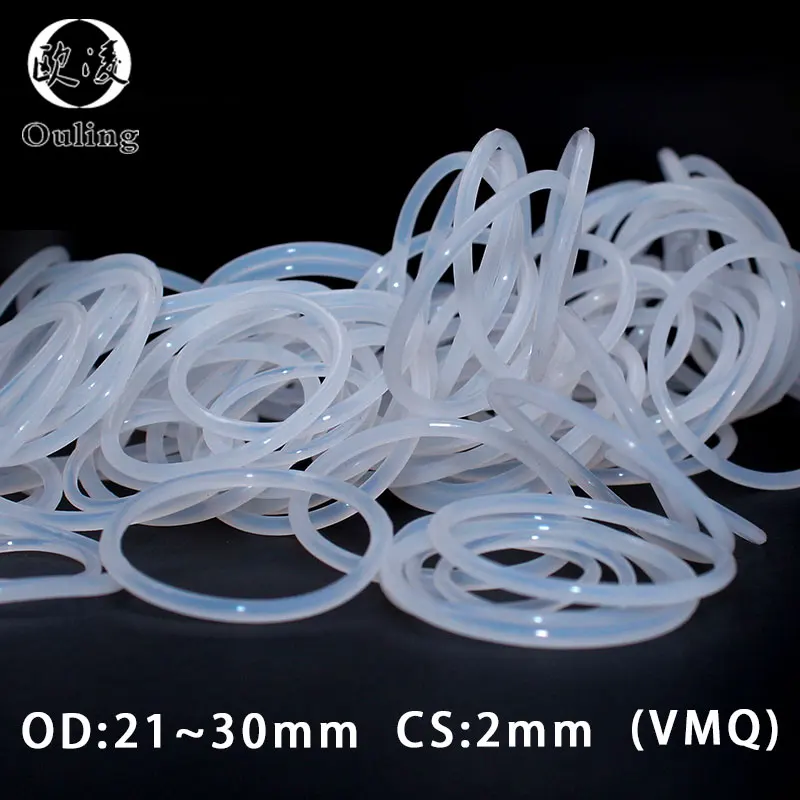 

Белое Силиконовое кольцо 10 шт./лот, силиконовое/VMQ уплотнительное кольцо, толщина 2 мм, OD21/22/23/24/25/26/27/28/29/30*2 мм, резиновые уплотнительные кольца, уплотнительные прокладки