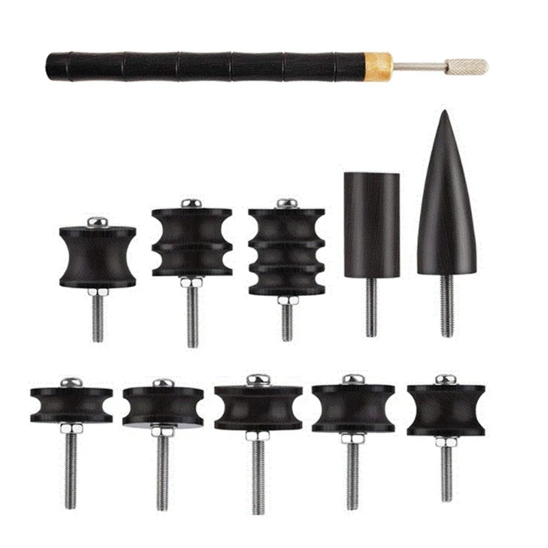 

Leather Burnisher Kits 10 PCS Pointed&Flat Tip Leather Burnishing Tool Solid Sandalwood Leather Burnisher Slicker Tool