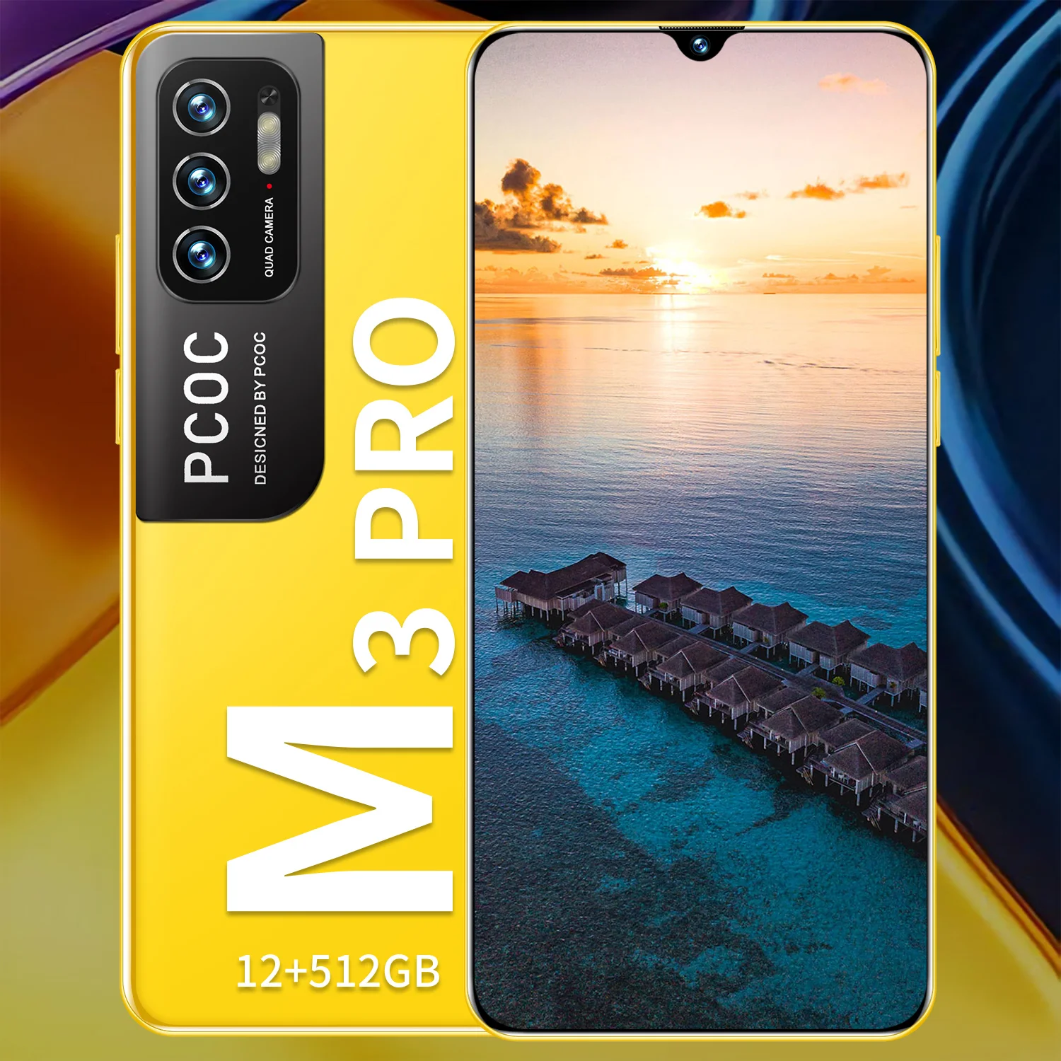 latest m3 pro 5g smart phone 12 512g new 16mp32mp 6800mah wifi three camera smart phone 6 72 inch hd full display cellphones free global shipping