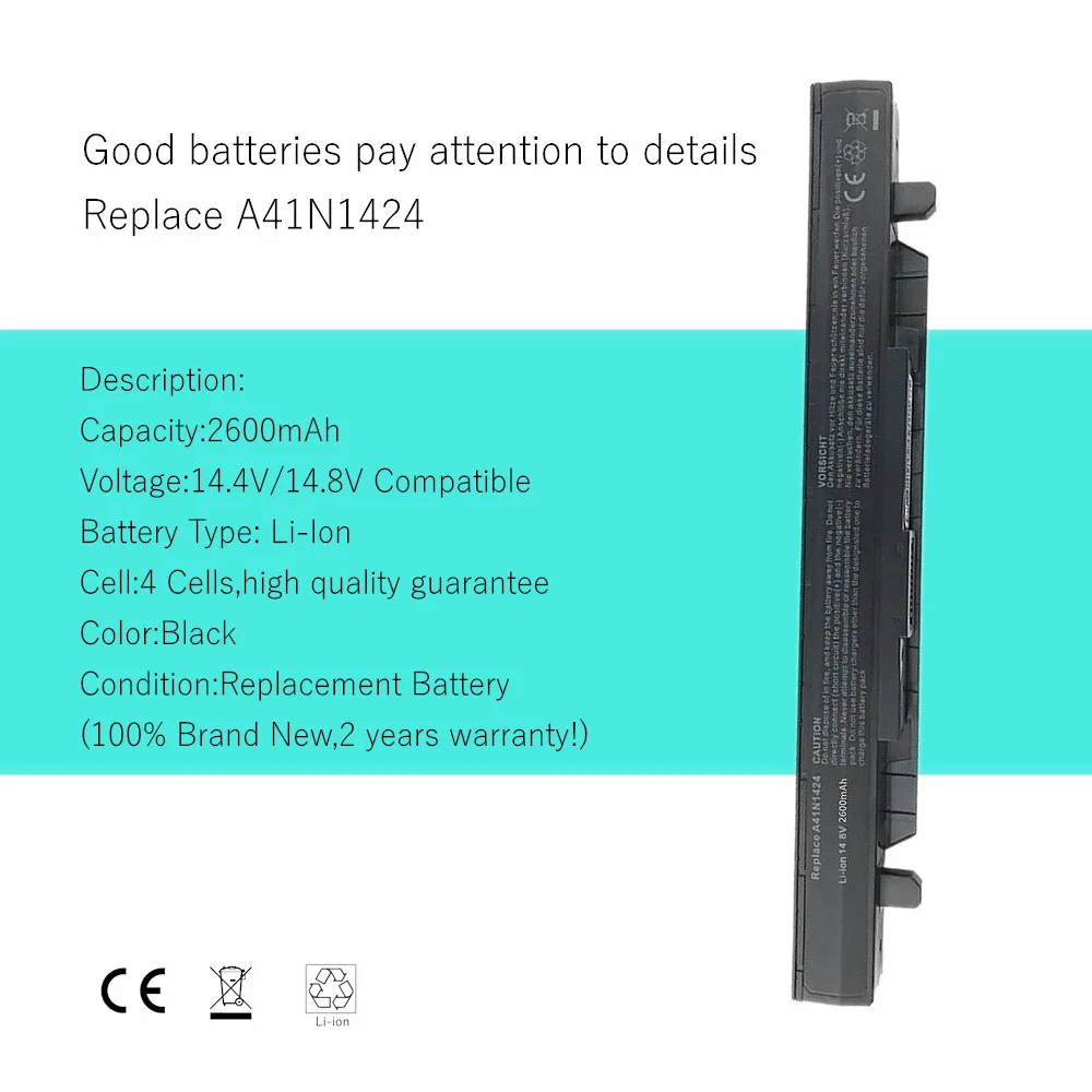 Фото A41N1424 Аккумулятор для ноутбука Asus Rog GL552 GL552V GL552J ZX50 ZX50J ZX50V FX-PRO FX-PLUS ZX50VW №4