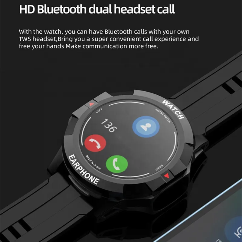 Умные часы 2 в 1 TWS Беспроводная Bluetooth-гарнитура для мужчин и женщин фитнес-трекер с