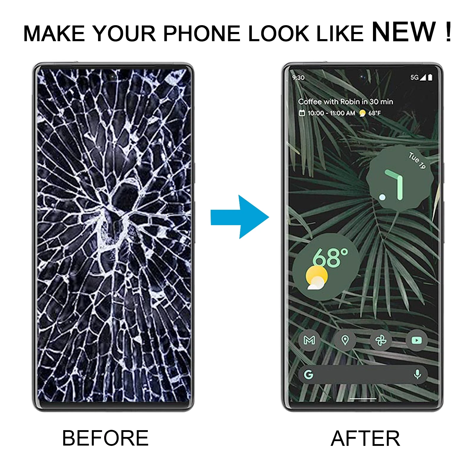 ЖК-экран из органического светодиода для Google Pixel 6 Pro G8VOU дигитайзер в сборе с