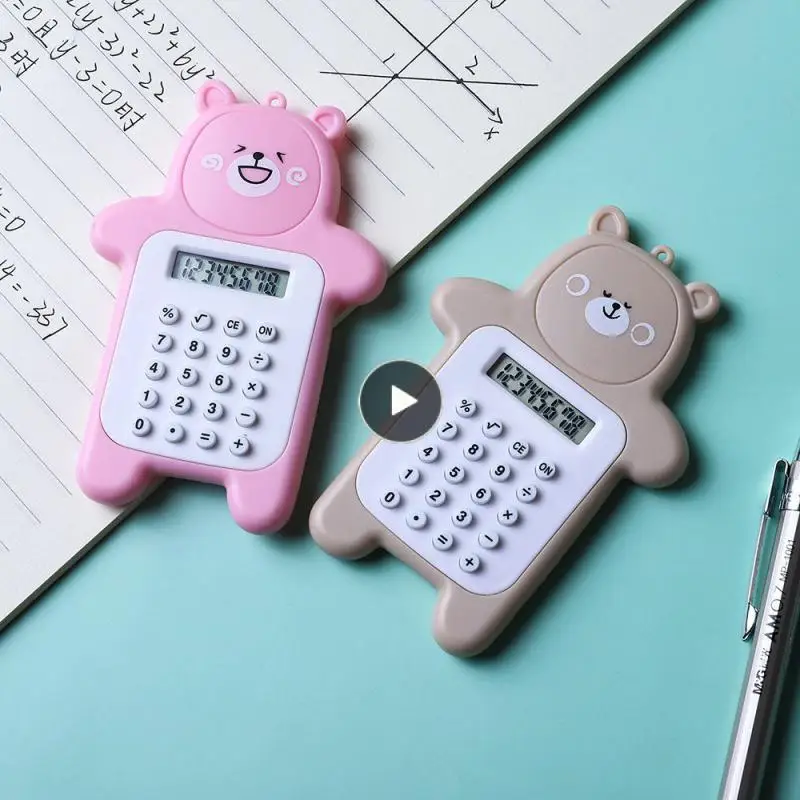 

Student Counter Portable Calculator Hangable Cute Creative Mini Calculator Accounting Tool For School Students Battery Powered