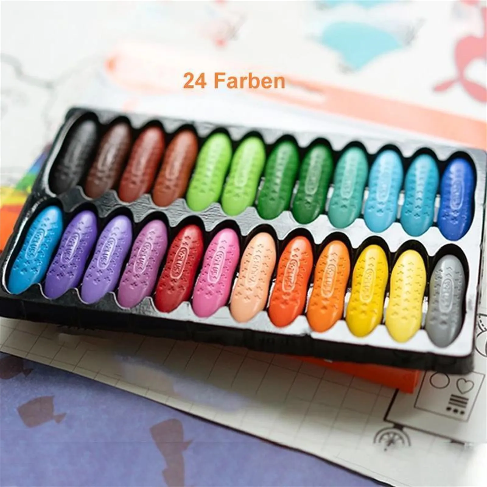 

24/12pcs Clean Hands Children Peanut Crayons washable Safe And Non-toxic Water-soluble Paintbrush Painting Kids Best Gift