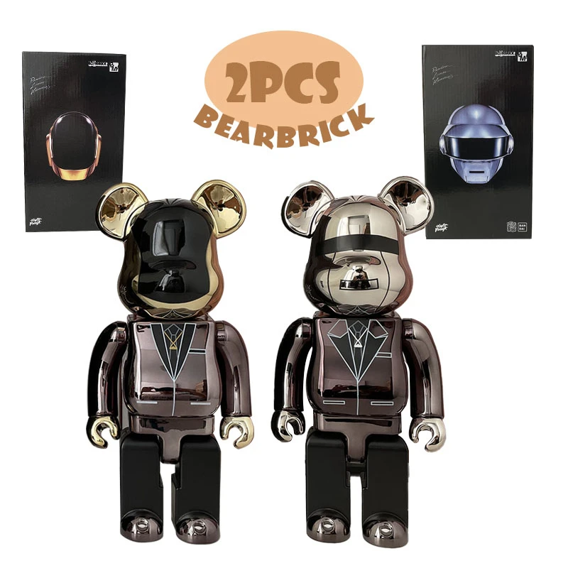 

Bearbricks 400 High Quality Be@rbrick 28cm Bearbricks Painting Black Bearbricks Van Goghs Sculpture Statue Bear Brick Figurine