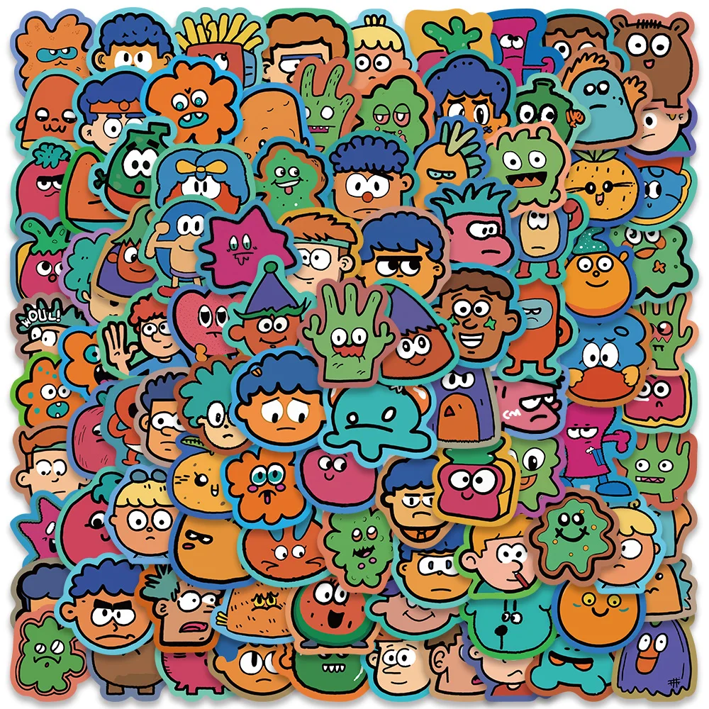 

10/100pcs Funny Cartoon Characters Anime Stickers Waterproof Graffiti For Laptop Phone Guitar SKateboard Luggage Vinyl Decals