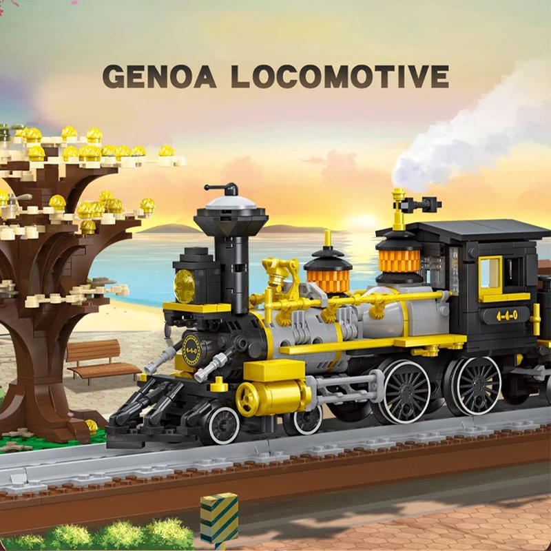 

Creative Expert Idea Genoa Locomotive Small Particle Model Compatible with Lego 950PCS Building Blocks Brick Toys Kids Gift Set