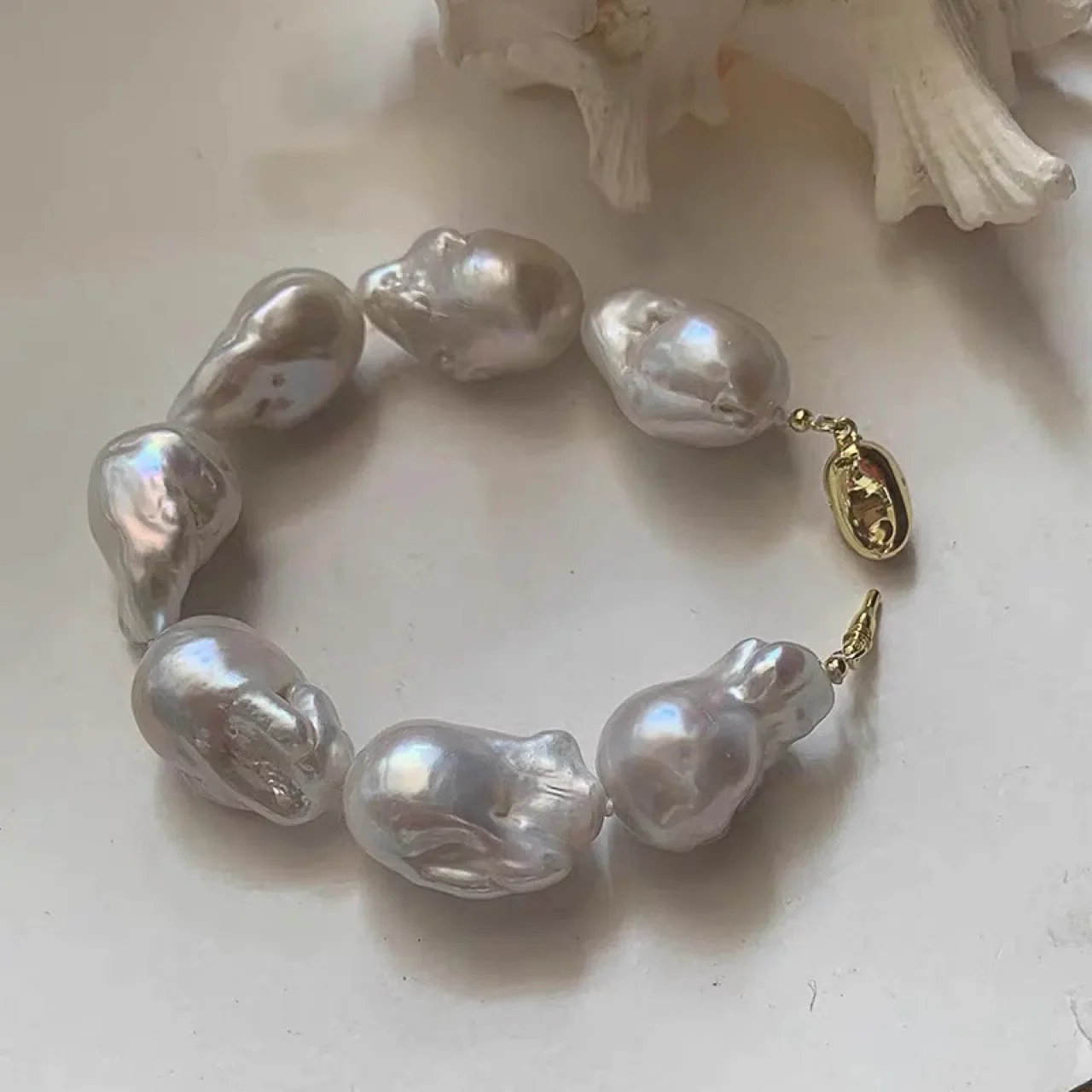 Серебряный браслет из жемчуга Южного моря RWBUY 7 5-8 дюймов