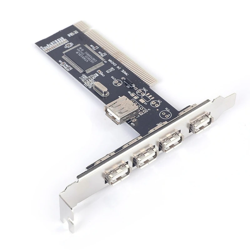 

USB 2.0 4 Port 480Mbps High Speed VIA HUB PCI Controller Card Adapter PCI Cards for Vista Windows ME XP 2000 98 SE