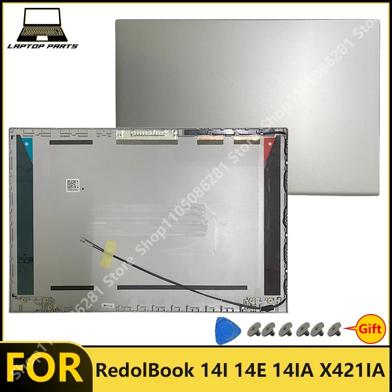 Фото Для ноутбука RedolBook 14I 14E 14IA X421IA серебристого цвета - задняя крышка экрана / верхняя панель. Новые запасные части. №1