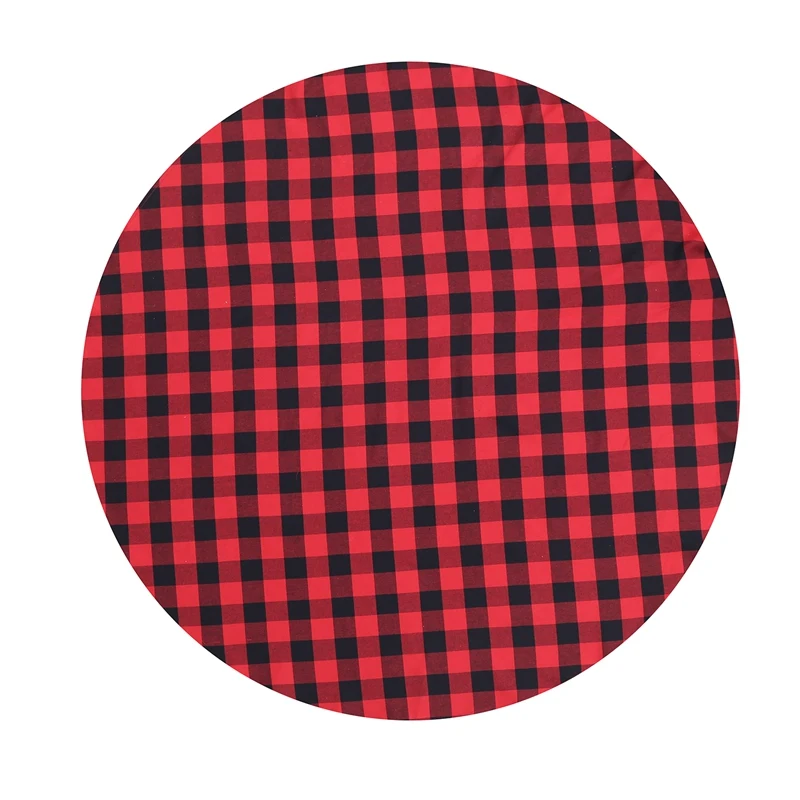 

55 Inch Buffalo Plaid Round Tablecloth Checkered Round Table Cover For Wedding Kitchen Dinning Room