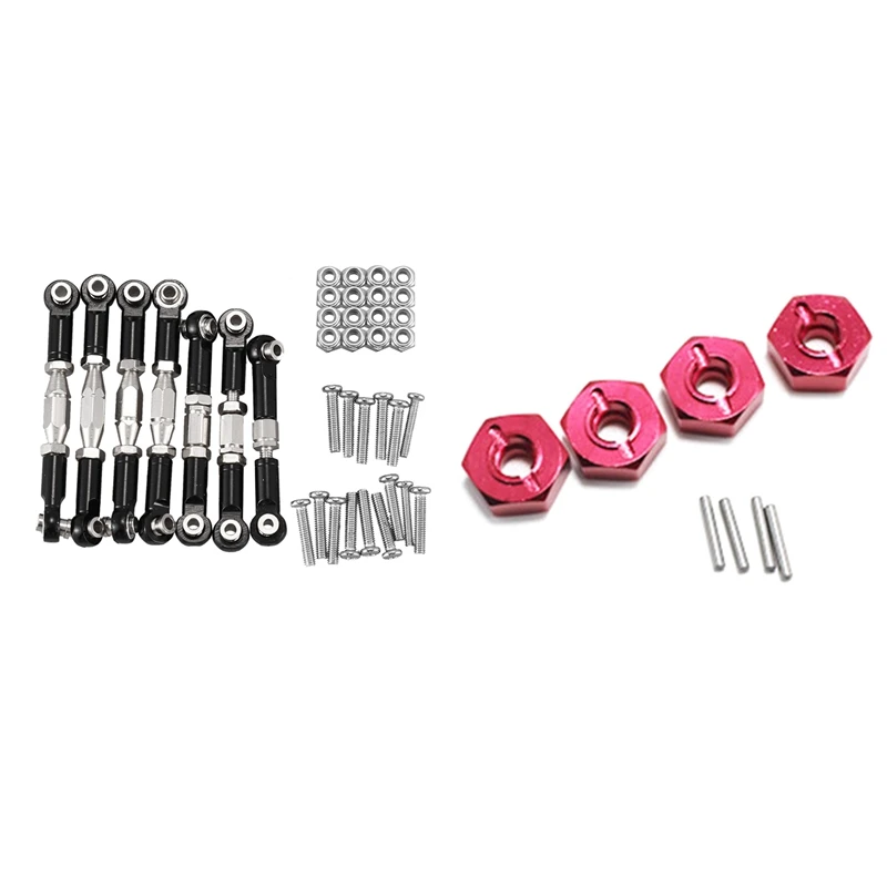 

Металлическая тяга сервопривода для Wltoys 144001 1/14, набор рулевых тяжек, черный и для Wltoys 144001 1/14, металлический комбайнер