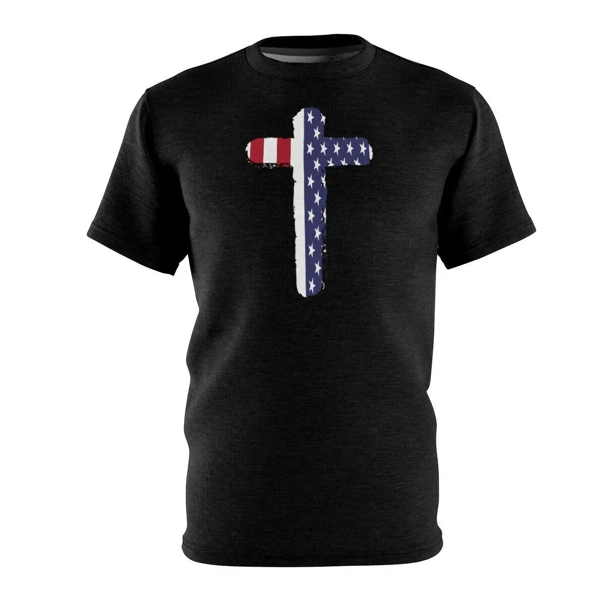 

Faith God Jesus American Flag Cross T Shirt. New 100% Cotton Short Sleeve O-Neck T-shirt Casual Mens Top