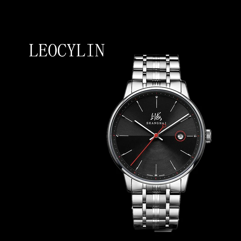 

LEOCYLIN Shanghai original Automatic mechanical watch business calendar sapphire waterproof Wristwatches Relogio Masculino