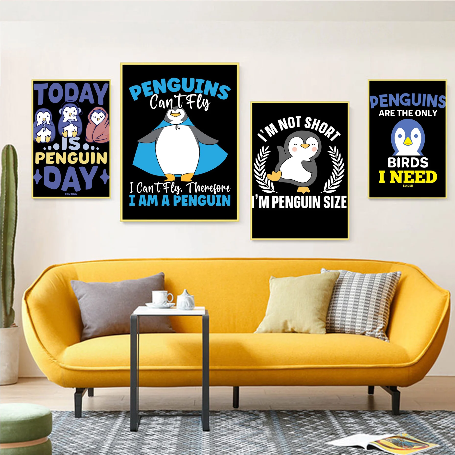 

Penguin Anime Posters For Living Room Bar Decoration Home Decor