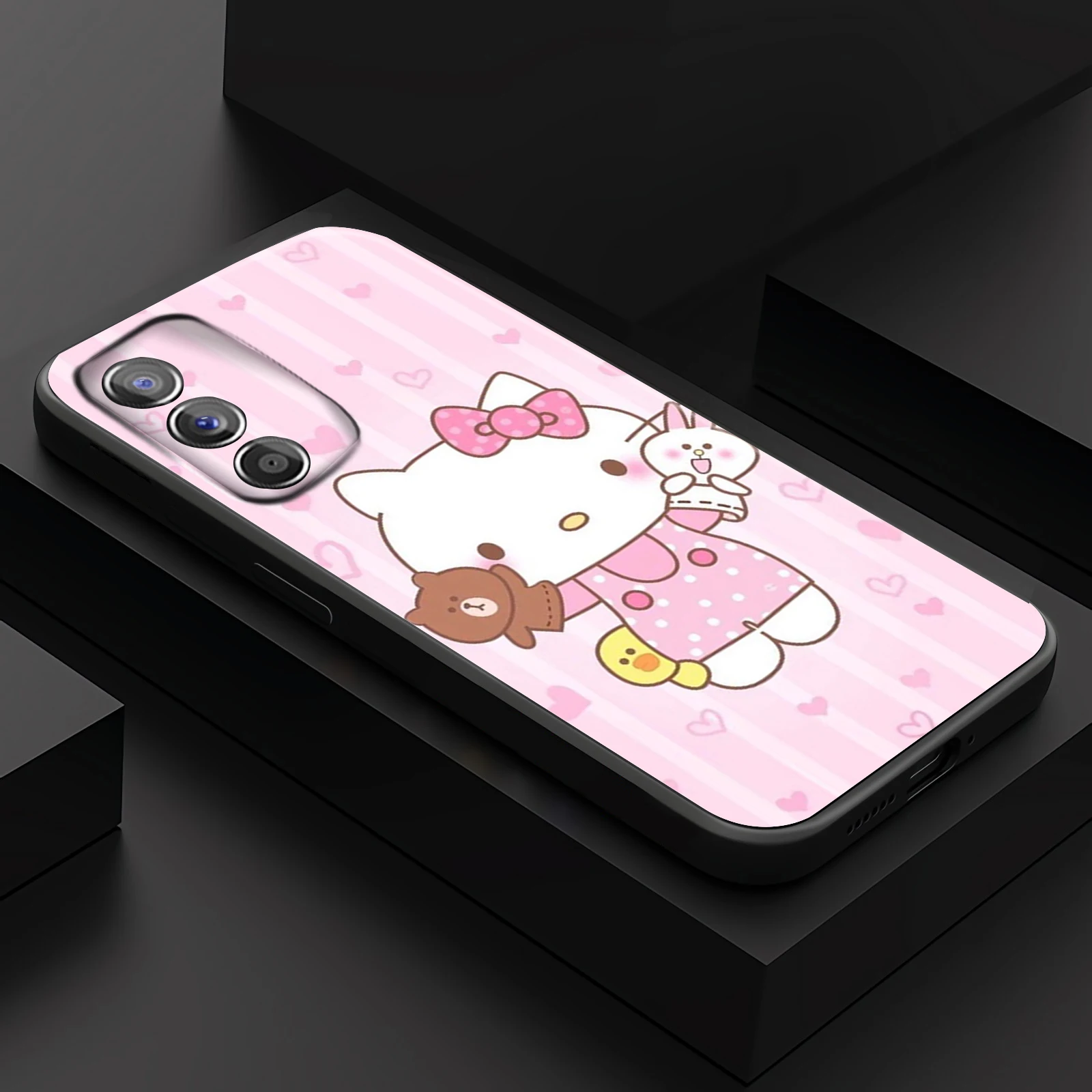 

hello kitty black phone case Mobile Phone For Samsung Galaxy A50 A51 A52 A71 A72 A70 A20S A90 A80 A40S A60 A8S A9S A6S A21S A20E