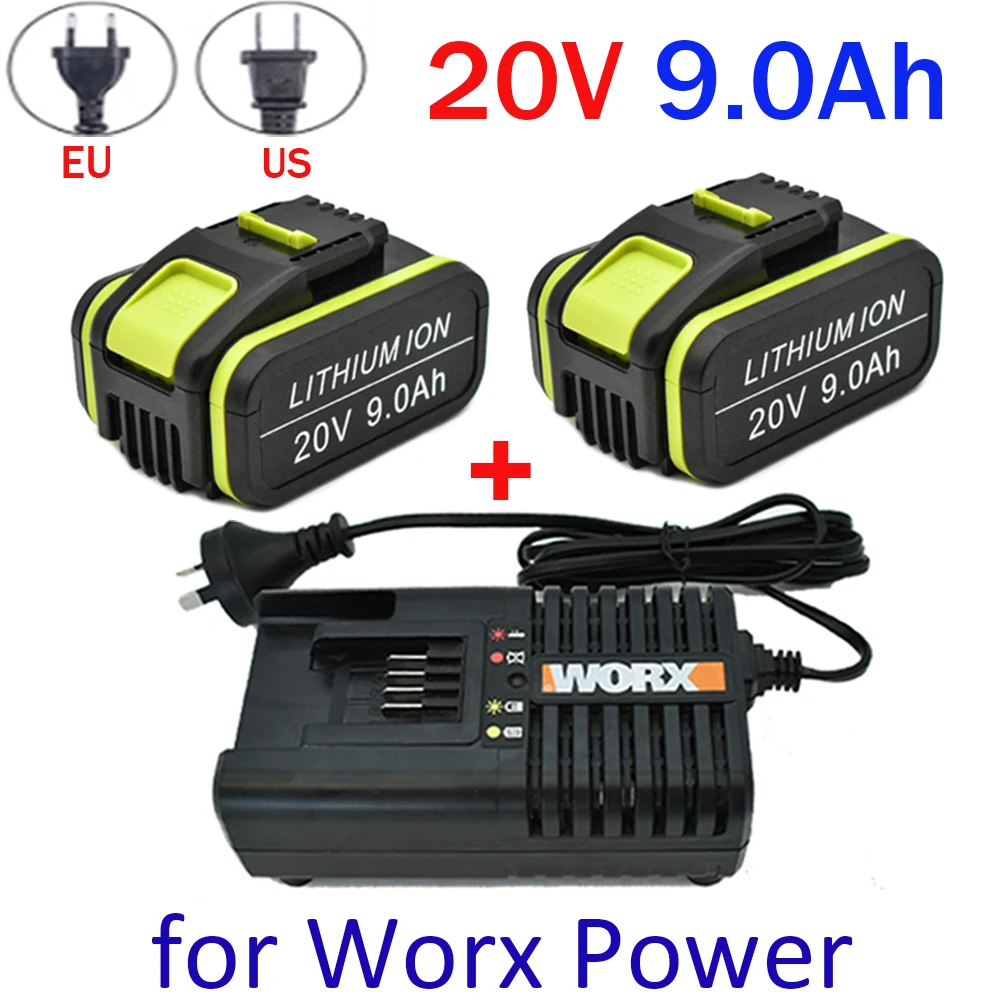 

100% New 20V 9,0 Ah Ersatz Worx 20V Max Li-Ion Batterie WA3551 WA 3551,1 WA3553 WA3641 WX373 WX390 Akku werkzeug