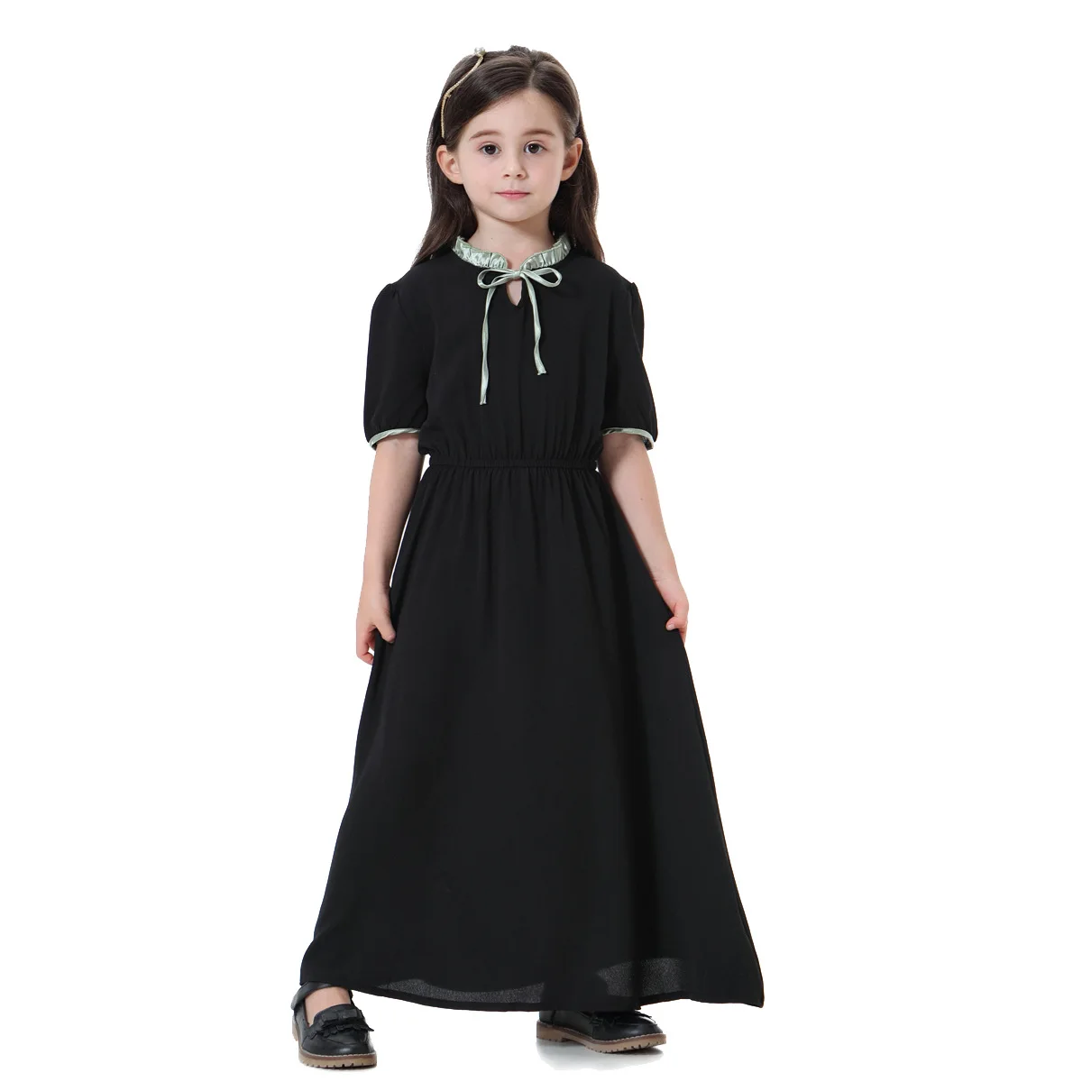 

Muslim Fashion Girl Dress Southeast Asian Abaya Dubai Children's Islamic Clothing Turkey Long Dresses Marocain Kaftan 2022