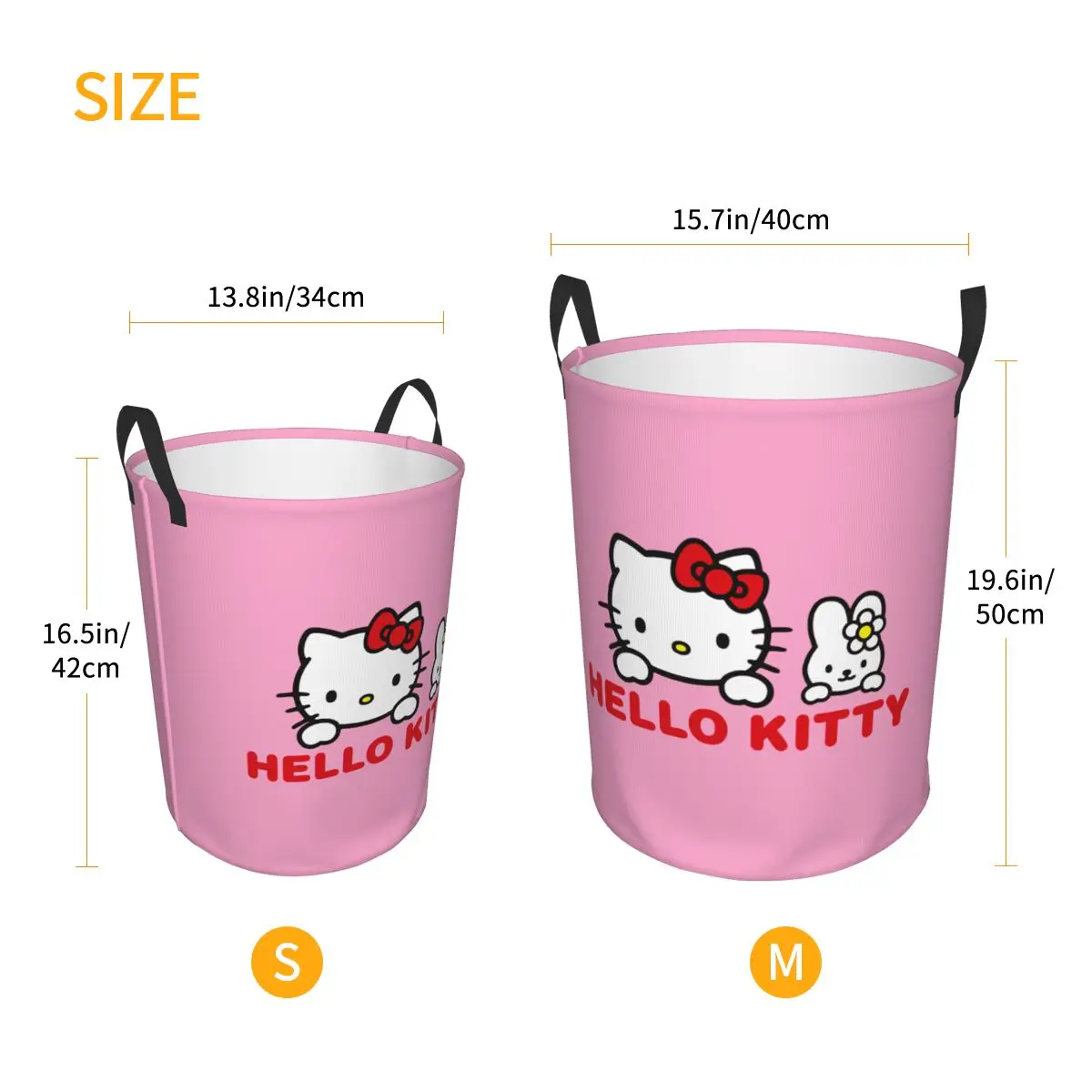 Изготовленная на заказ корзина для белья с рисунком Hello Kitty аниме Cat складная