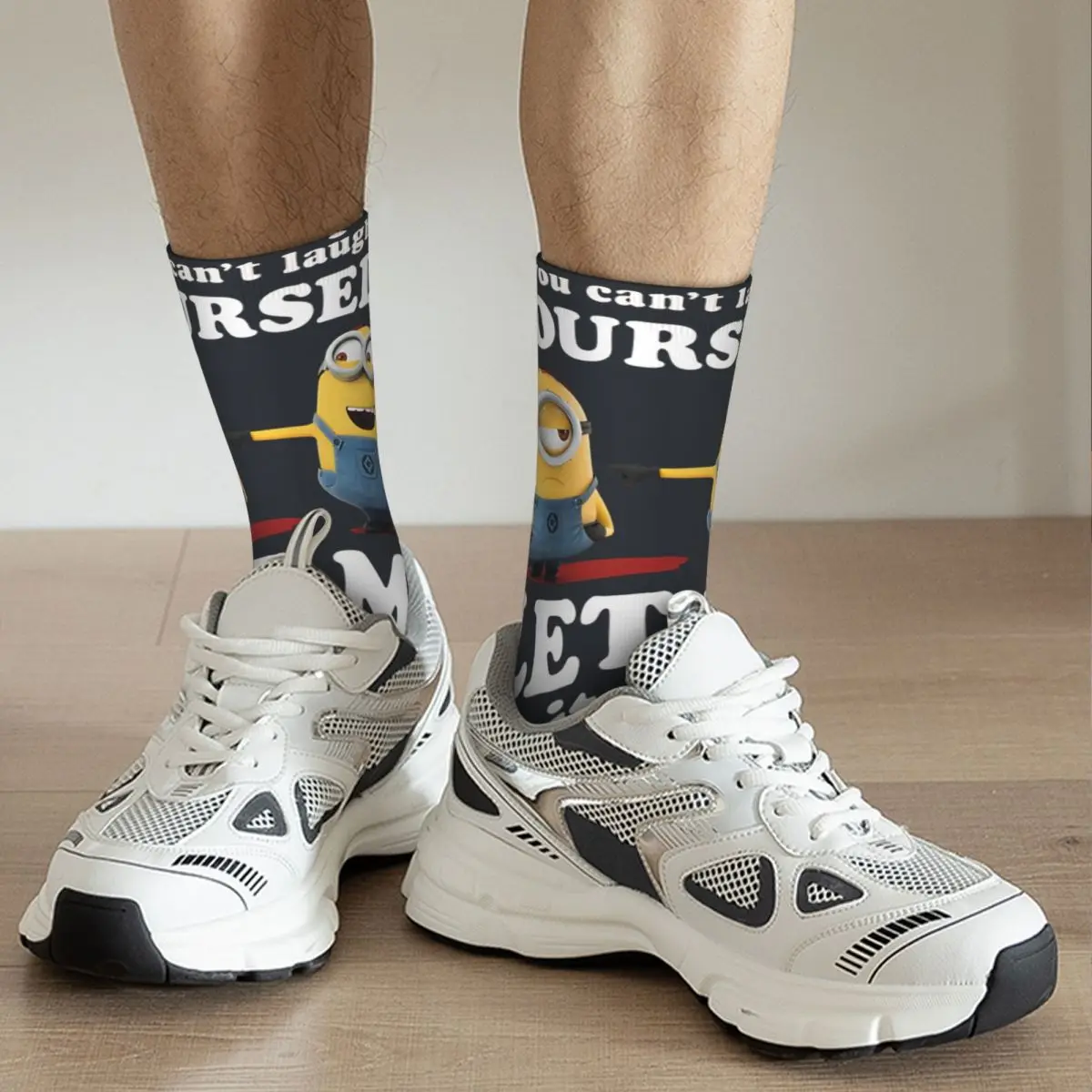 Мужские Компрессионные носки в стиле Ретро с миньонами Если вы не можете
