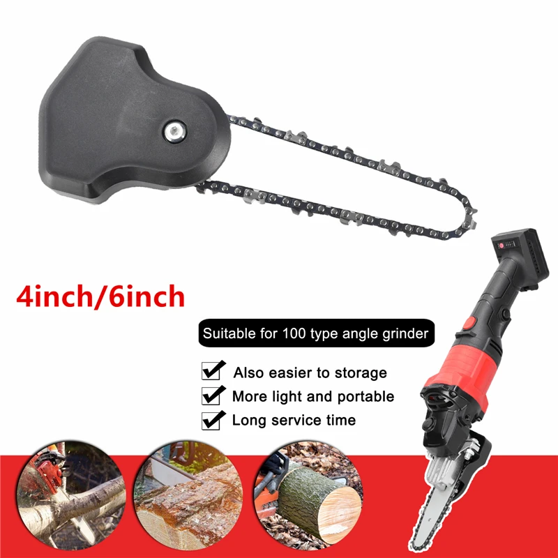 

Angle Grinder Refit Chainsaw Conversion Kit 6 Inch/4 Inch Chainsaw Bracket Set Change Angle Grinder into Chain Saws Tool Set