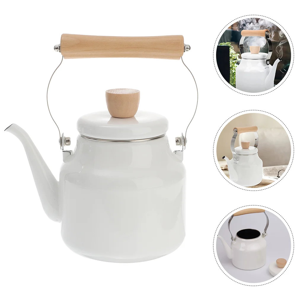 

Enamel Tea Kettle Whistling Stovetop Tea Pot Induction Cooker Gas Stove Tea Pot