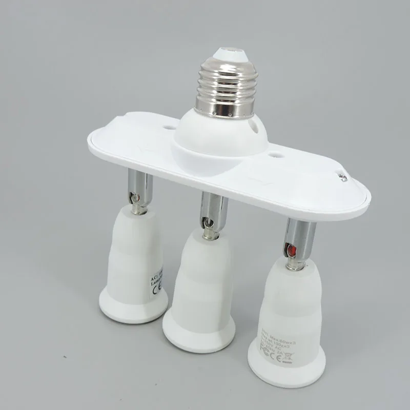 AC 110 В 220 гибкий 1 E27 до 3 3E27 Разветвитель лампы Цоколь Регулируемый держатель